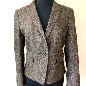 Gorgeous Brown Tweed Ann Taylor Blazer, Size 10 EUC
